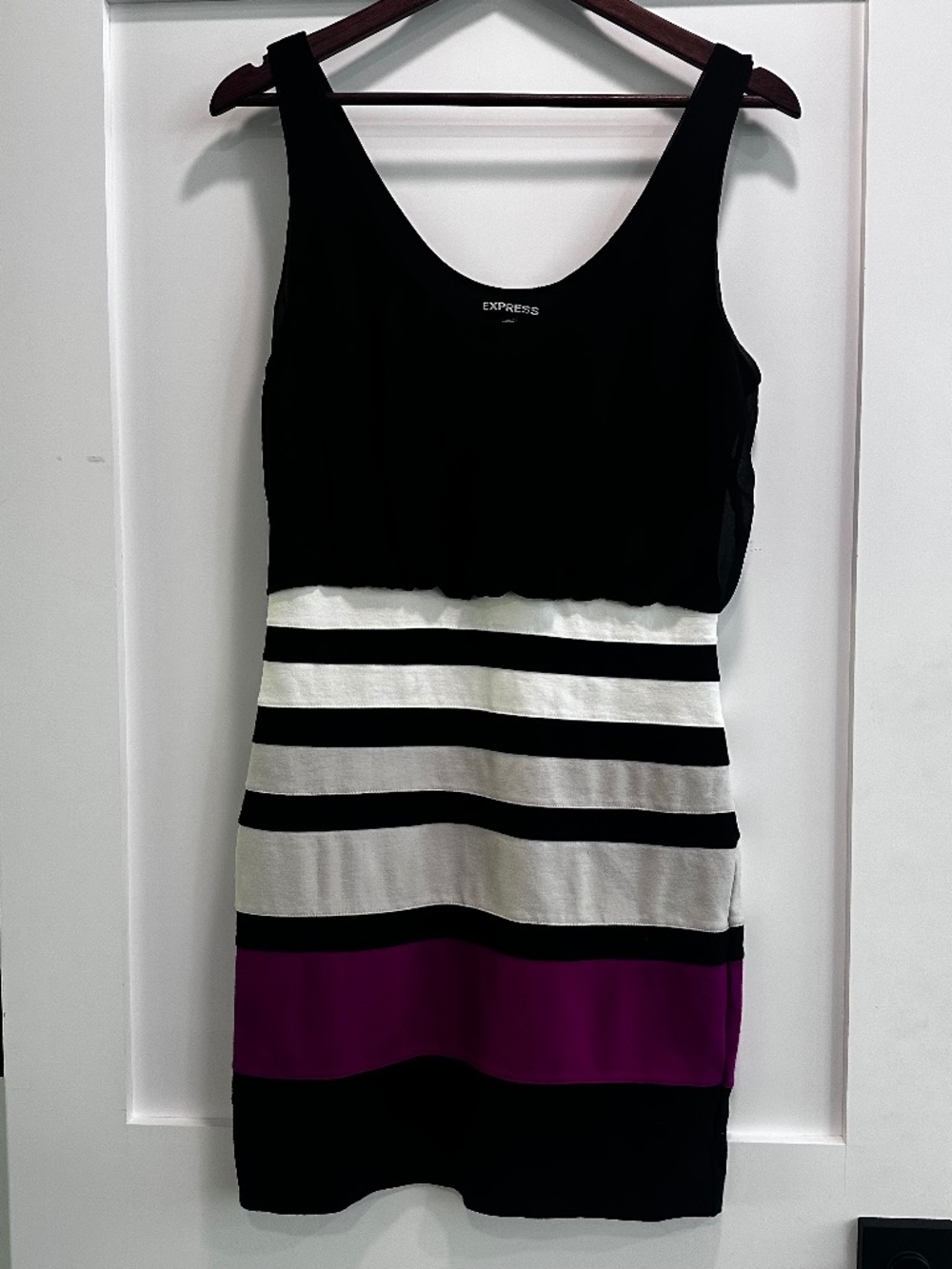 Express Bodycon Striped Dress- Medium